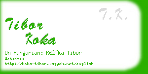 tibor koka business card